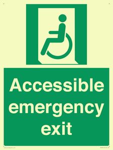 Accessible emergency exit (left)